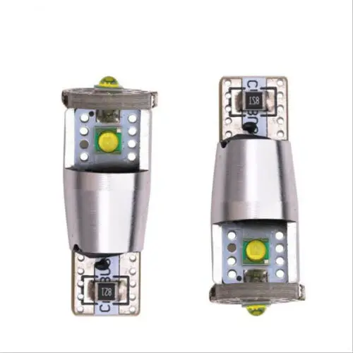 

2x White Auto T10 W5W Turn Signal Light Wedge Lamp Canbus Error Free 3 CREE LED