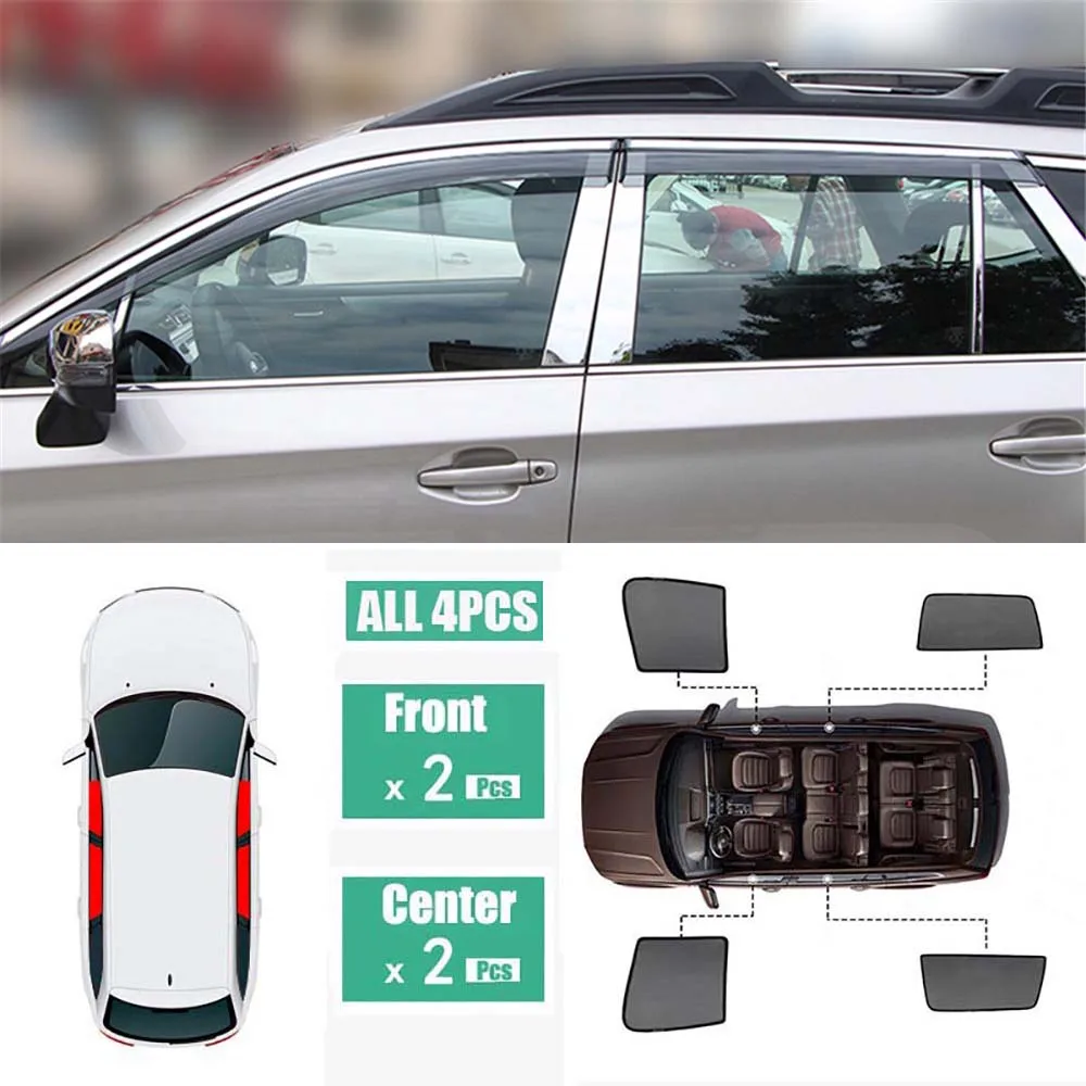 

Side Windows Magnetic Sun Shade UV Protection Ray Blocking Mesh Visor Fit For Subaru Outback 2015-2018