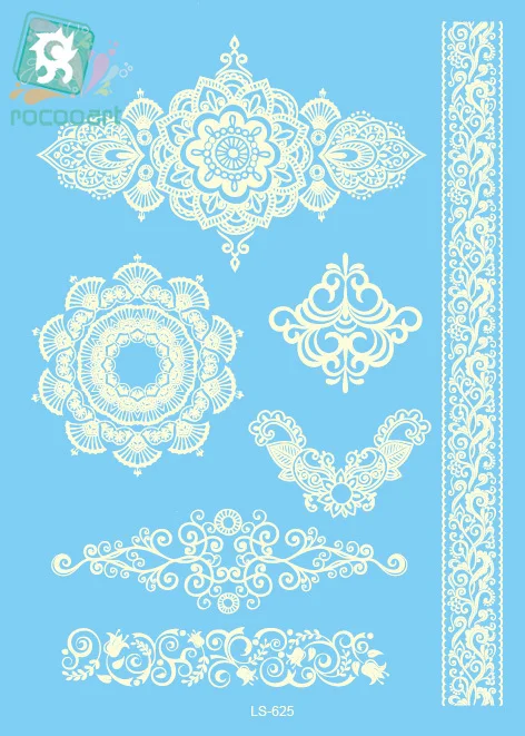 Rocooart LS625e 21*15 سنتيمتر الوشم ملصق الجمال حنا الإناث الدانتيل الأبيض العروس لصاقات وشم مؤقت الجسم الفن الأزهار الوشم Rocooart LS625e 21*15 سنتيمتر الوشم ملصق الجمال حنا الإناث الدانتيل الأبيض العروس لصاقات وشم مؤقت الجسم الفن الأزهار الوشم