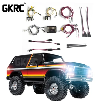 

GKRC New Product LED Light System Front & Rear Lamp Group for 1/10 RC Car Traxxas TRX4 Bronco Front and Back Headlights