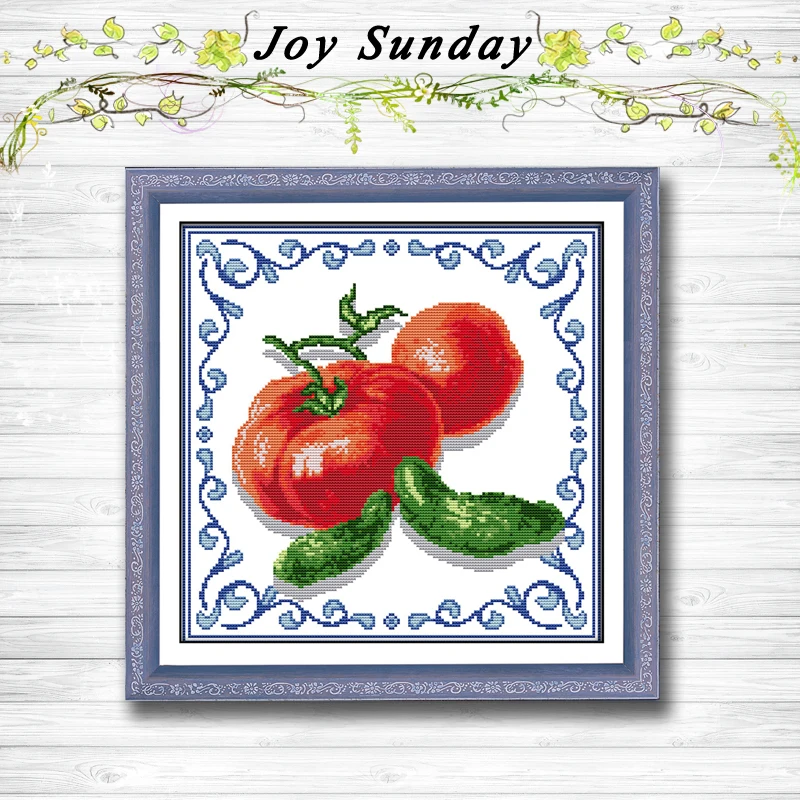 

tomato fruit paintings dmc 14CT 11CT counted cross stitch kits embroidery set Needlework Set chinese cross stitch Home decor