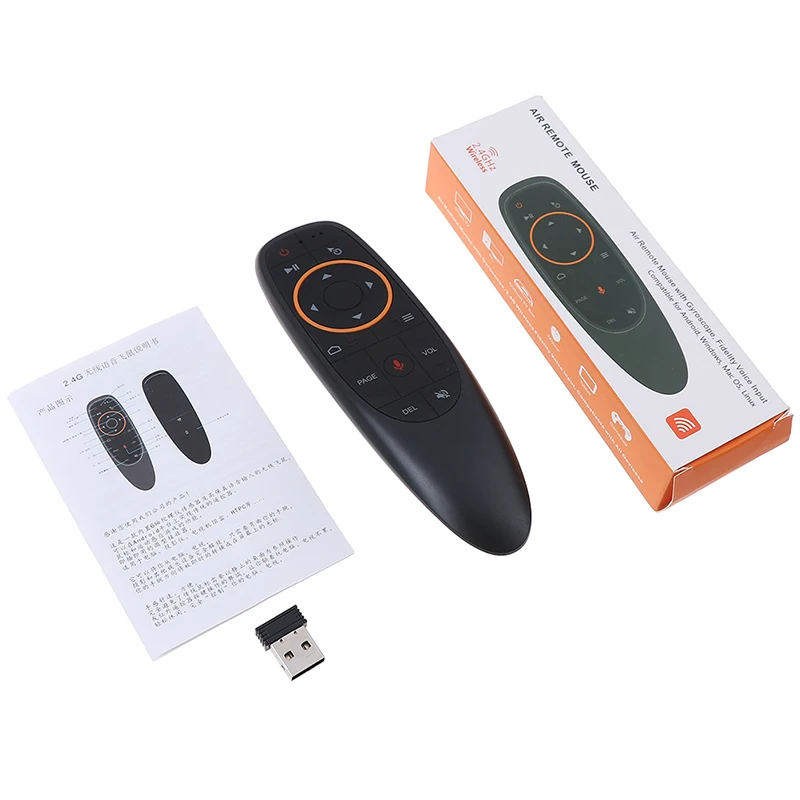 Для Android TV BOX G10 Air Mouse Голосовое управление 2 4 ГГц беспроводной микрофон Google USB