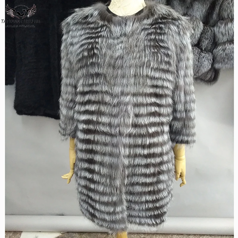 Натуральный мех Women Silver Fox Fur Coat пальто женское пуховик Plus Size S-8XL женские пальто