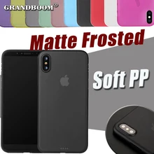 100 шт 0,3 мм ультра тонкий матовый прозрачный мягкий PP чехол для iPhone 11 Pro Max XS XR X 8 7 6 6S Plus чехол