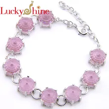 Luckyshine, 6 цветов, винтажный, уникальный, Круглый, посеребренный, браслет, модный, очаровательный, для женщин, для праздника, вечеринки, браслеты