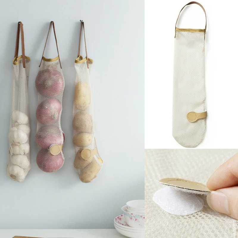 

Home Furnishing Hollow Breathable Hanging Storage Bag Vegetable Garlic Onion