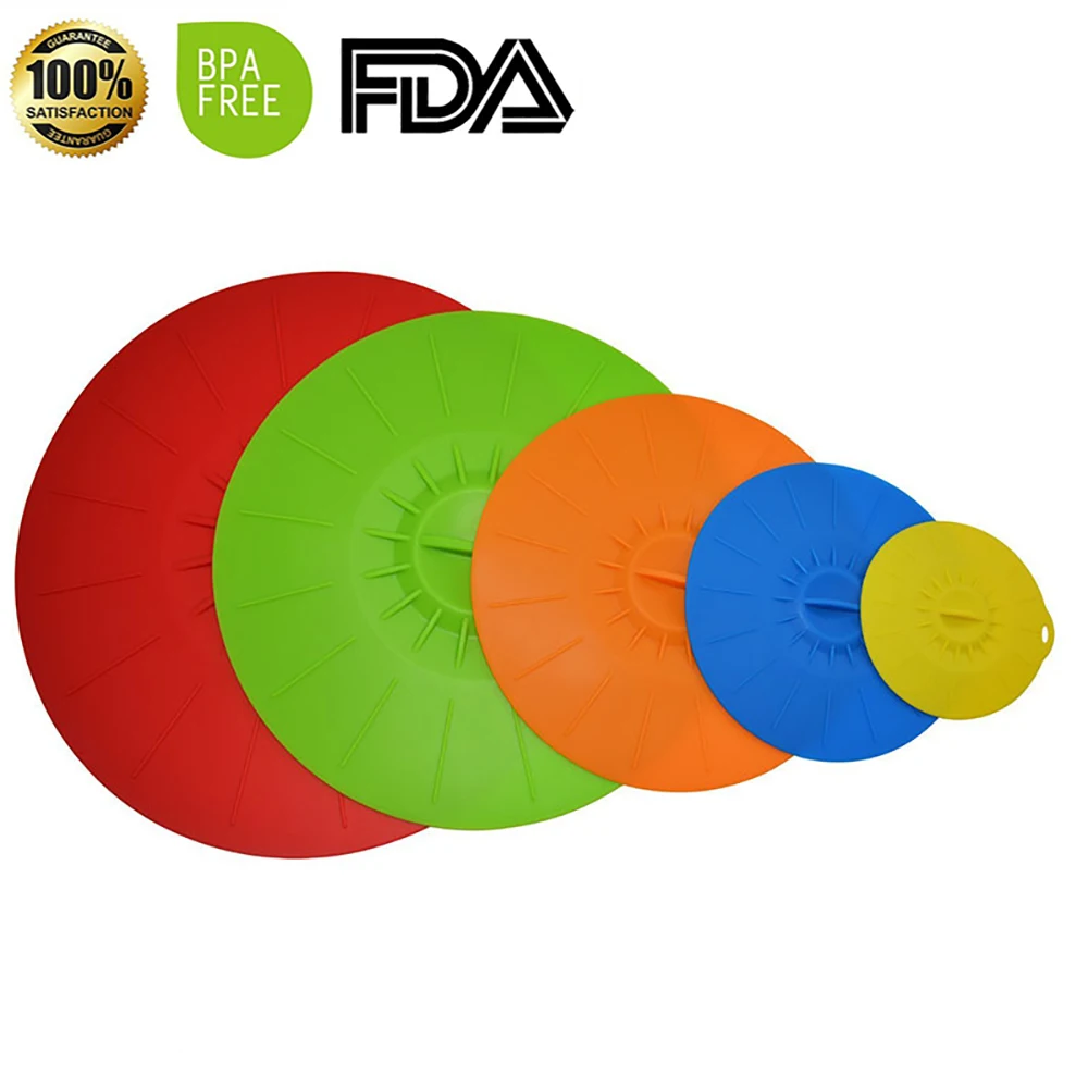 Silicone Lids 4 6 8 10 12 inch Use as Food Bowl Microwave Skillet or Pan Covers silicone lids
