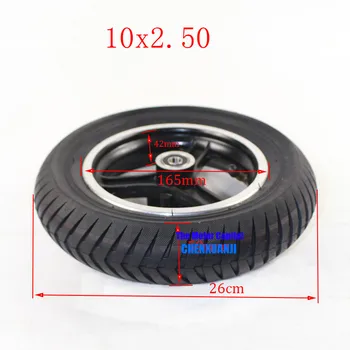 

High quality 10 inch 10x2.50 aluminum alloy wheels and explosion-proof tyres for electric scooter balancing vehicle