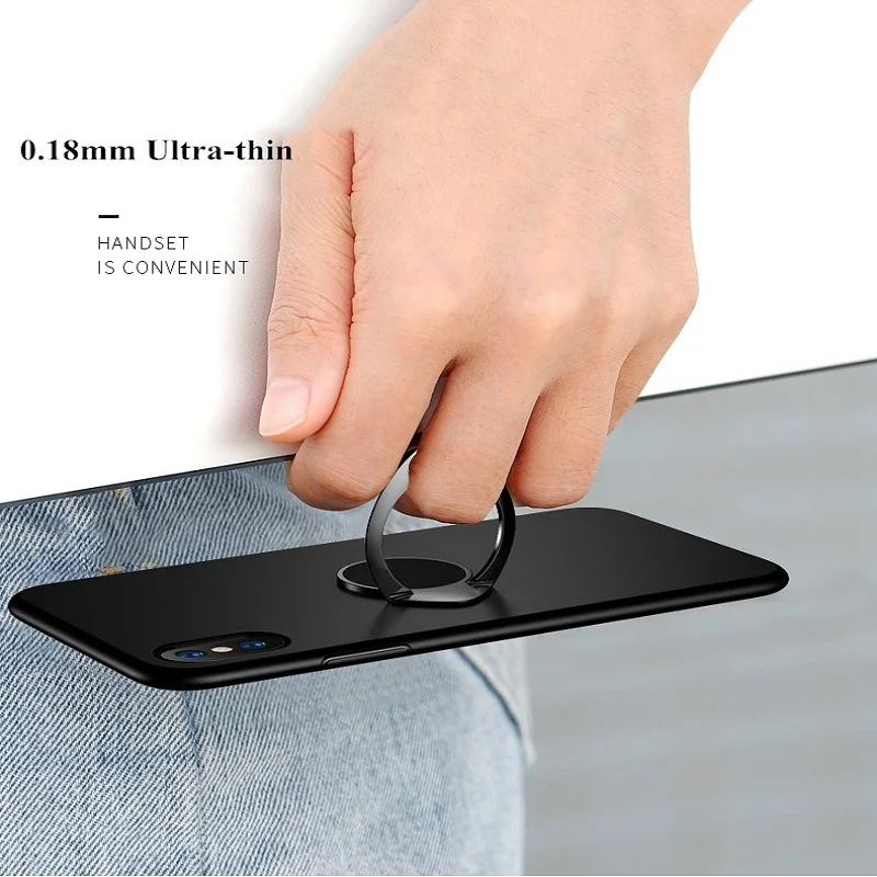 Super Ultrathin 0.18CM Finger Ring holder For iPhone Samsung Huawei Xiaomi Universal Smartphone 90 Degree Magnetic Mount holder