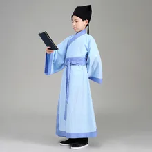Для маленьких мальчиков традиционный костюм ханьфу китайский ученый древний народ костюм высшее качество дети древний студент одежда 18