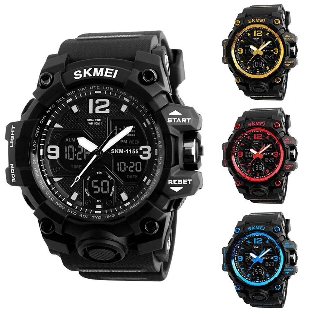 

Fashion Top Brand Luxury Men Boy Multifunction Quartz Analog Digital Outdoor Alarm Sport Wrist Watch