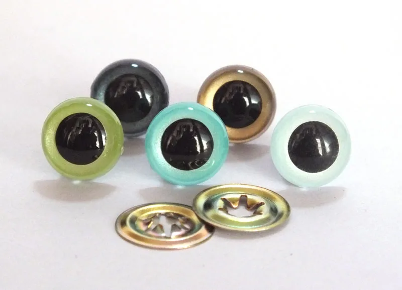 12mm 50pcs Stuffed Toy Eyes Doll Parts Plastic Safety Eyes - Mixcolors