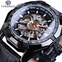 Forsining 2019 Luxury Brand Mens Watch Hollow Skeleton Mechanical Watches Clock Black Genuine Leather Sports Wristwatch Relogio Forsining 2019 Luxury Brand Mens Watch Hollow Skeleton Mechanical Watches Clock Black Genuine Leather Sports Wristwatch Relogio