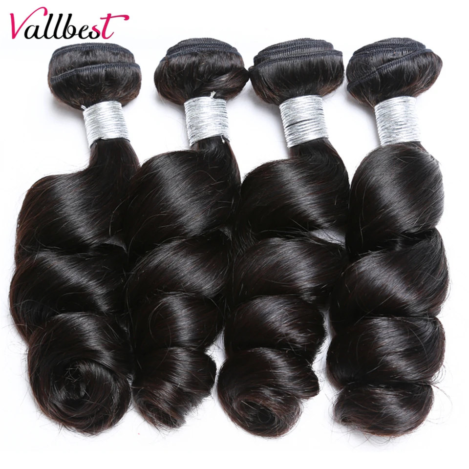 Vallbest 360 Lace Frontal With Bundle Peruvian Loose Wave Remy Human Hair 3 Bundles With Closure Pre Plucked With Baby Hair 1B# Vallbest 360 Lace Frontal With Bundle Peruvian Loose Wave Remy Human Hair 3 Bundles With Closure Pre Plucked With Baby Hair 1B#