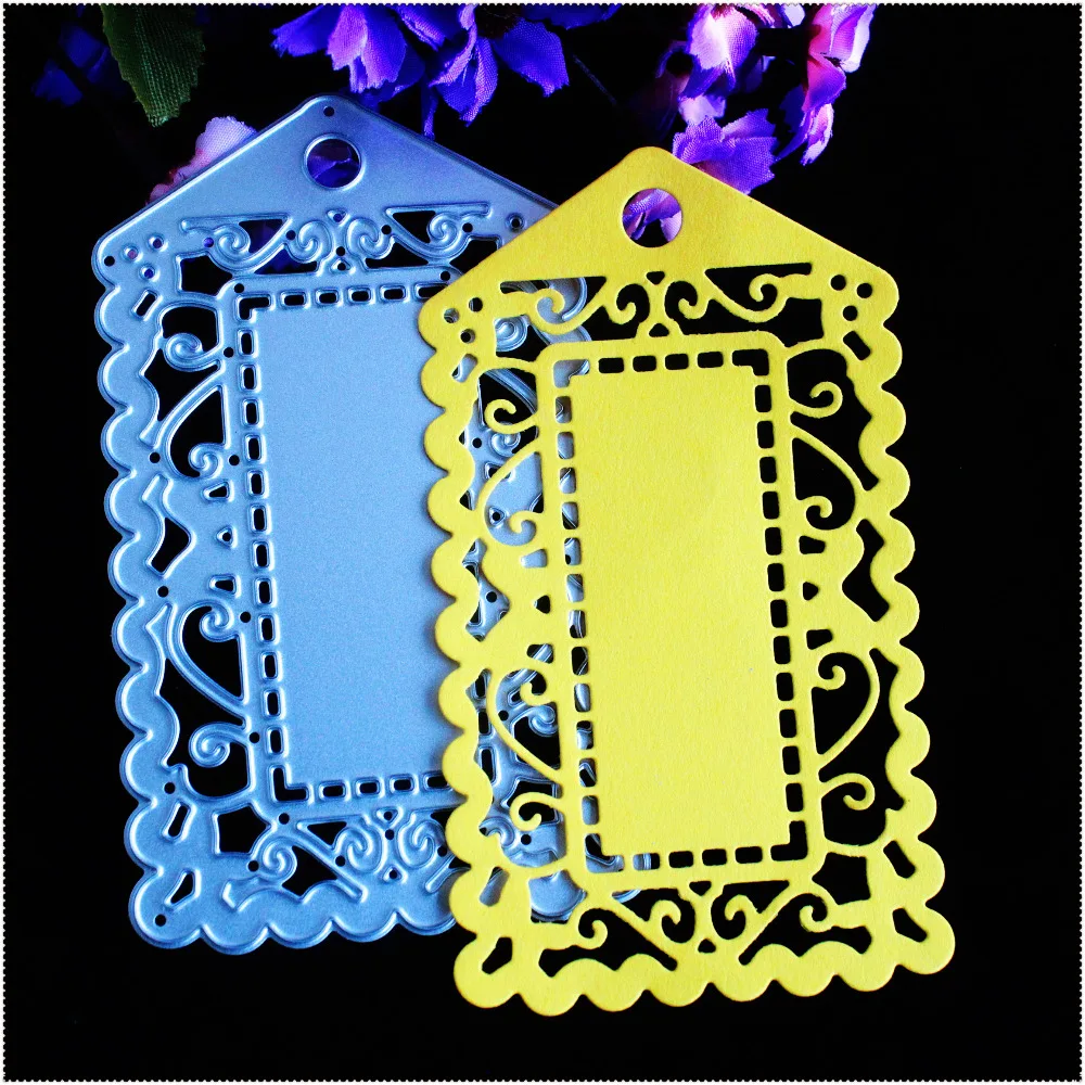 

New Flower Tags Metal Die Cuts Cutting Dies Stencils Template Embossing Scrapbooking Paper Card Photo Album Decor DIY Crafts