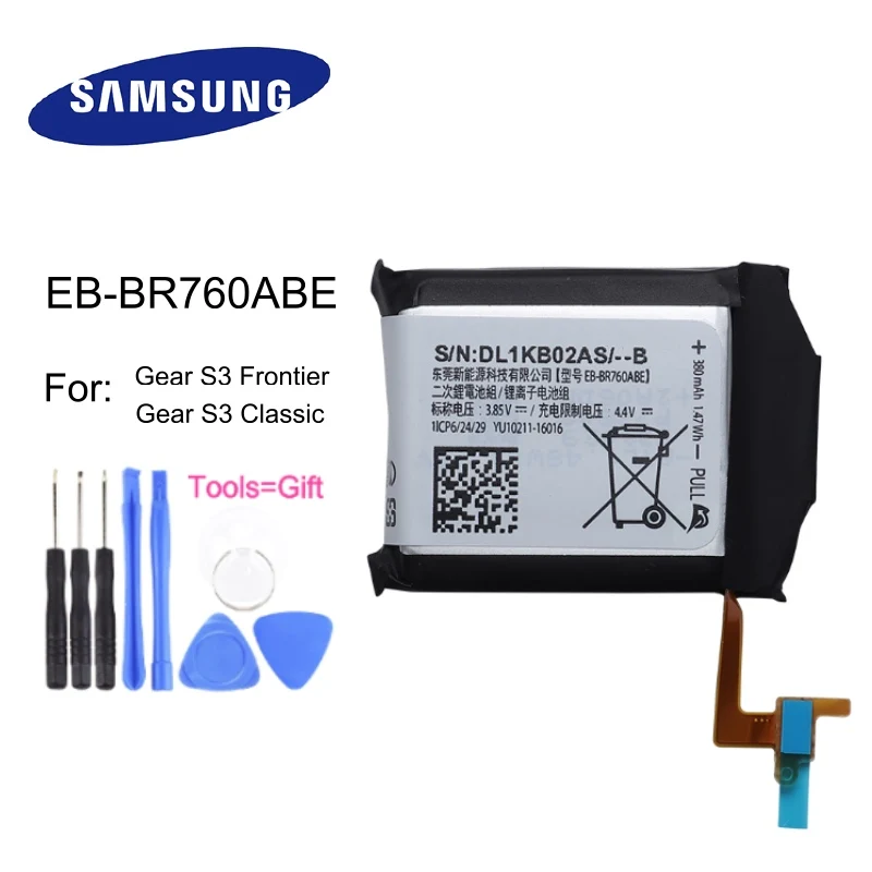 Overleven Cokes dwaas Battery Eb-br760abe 380mah For Samsung Gear S3 Frontier Gear S3 Classic  Sm-r760 Sm-r770 Sm-r765 + Tools - Mobile Phone Batteries - AliExpress