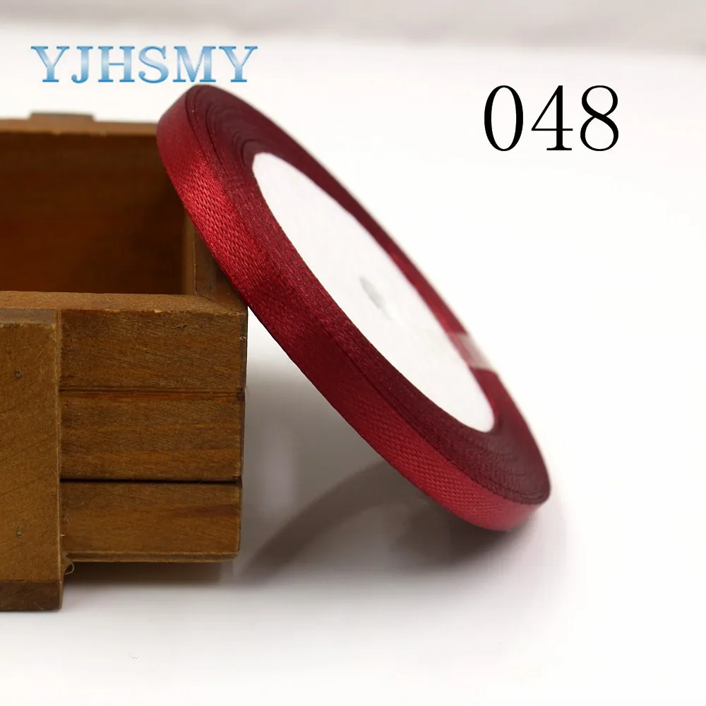 YJHSMY K 18529 6MM 048 6 мм 25 ярдов сатиновые ленты декоративные для свадьбы подарочная