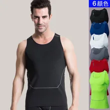 Бодибилдинг баскетбольный жилет для бега Мужской Фитнес-плотно без рукавов рубашка Спортивная одежда Быстросохнущий мужской спортивный жилет Эластичный SP-041