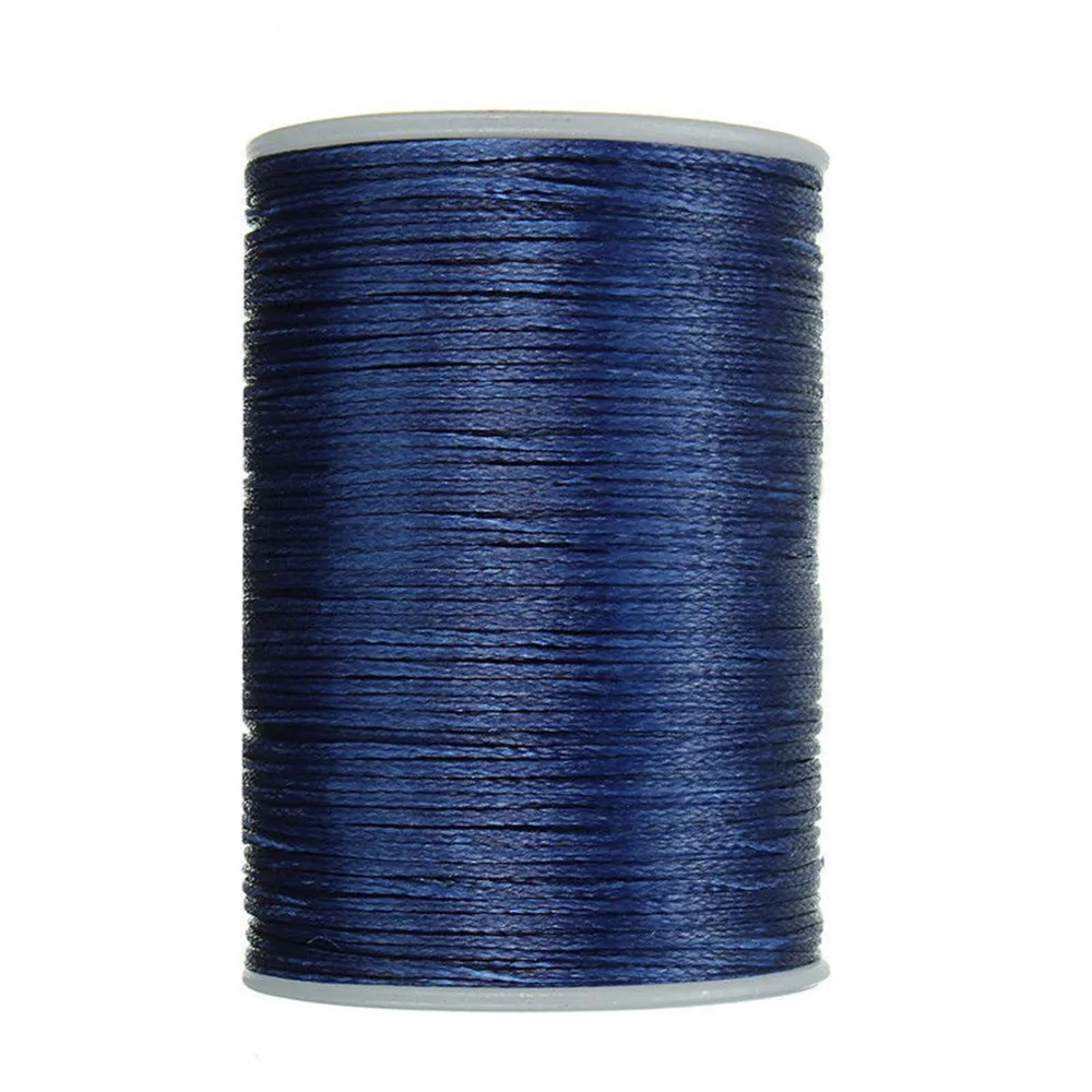 Маленький рулон плоские DIY ручной резки цепочки из воска 0,8 мм полиэстер плоские цепочки из воска ручной шитье - Цвет: Синий