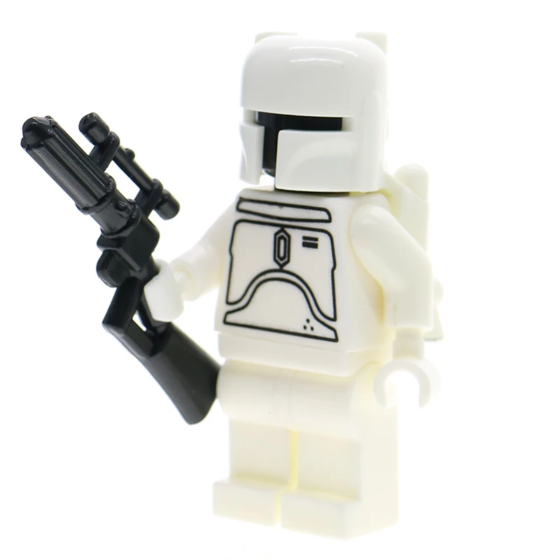 

Single Sale PG642 White Boba Fett Limited Edition 2010 Version Star Wars Bounty Hunter Starwars figure Building Block Toys