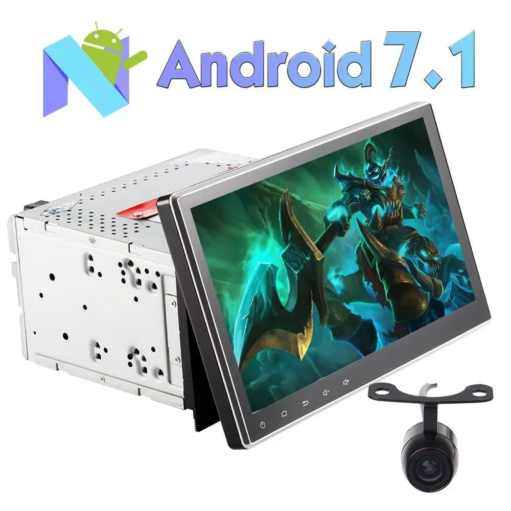 Eincar 10 1 &quotAndroid 7 Универсальный двойной Din автомобильный стерео регулируемый угол