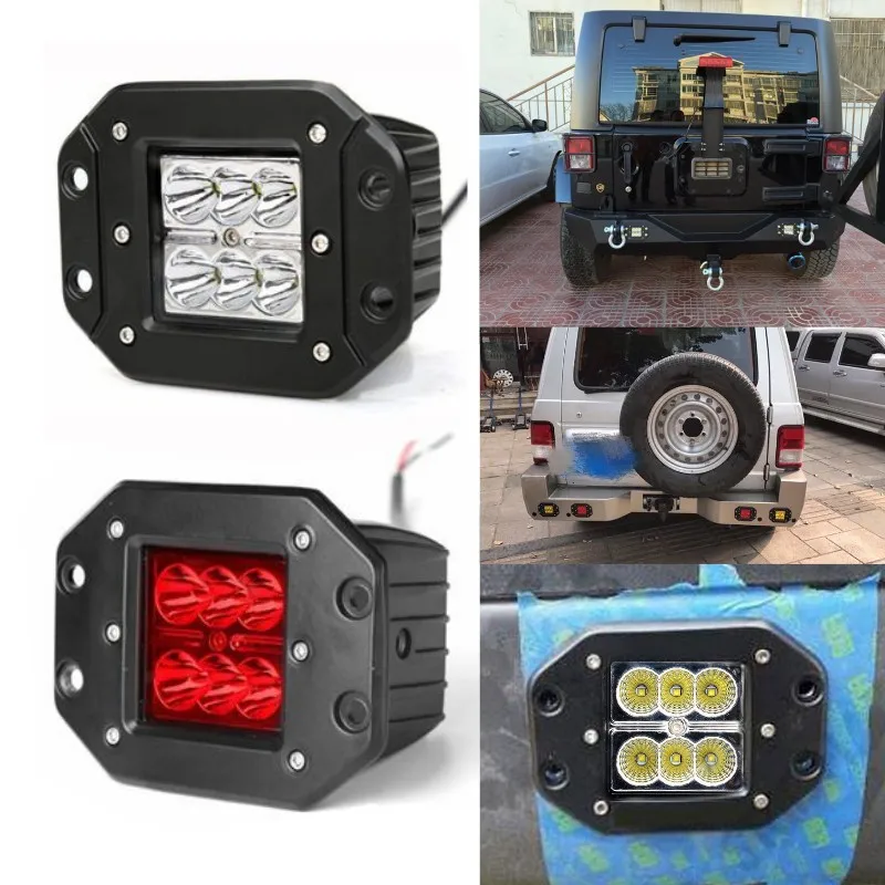 Внедорожный Автомобильный светодиодный дневный светильник DRL, бампер, противотуманный светильник 4x4, грузовик ATV, внедорожник, прицеп RV, светодиодный рабочий светильник, задний резервный светильник s