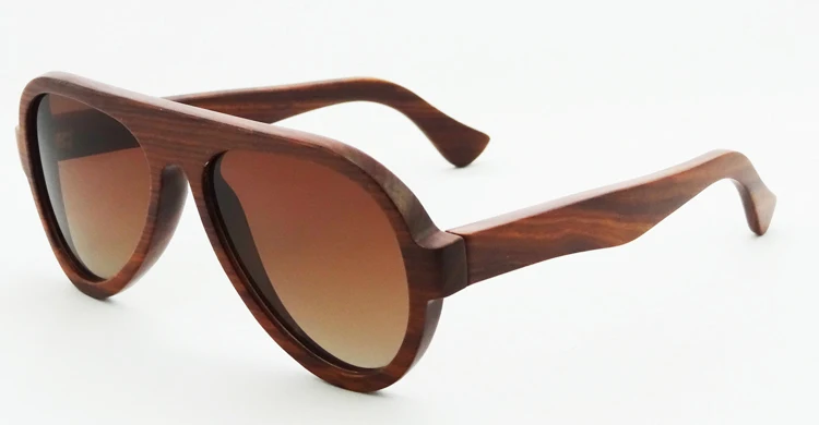 Высокое качество дерево груши солнцезащитные очки Винтаж плавно меняющийся коричневый солнцезащитные очки с поляризованными линзами для вождения, UV400 защитные очки Óculos De Sol 6068 - Цвет линз: Gradient brown