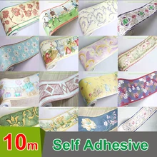 Beibehang 10 м самоклеющиеся плинтус Водонепроницаемый Ванная комната линия талии границы деревенский плитка наклейки на стену Винтаж обои границы