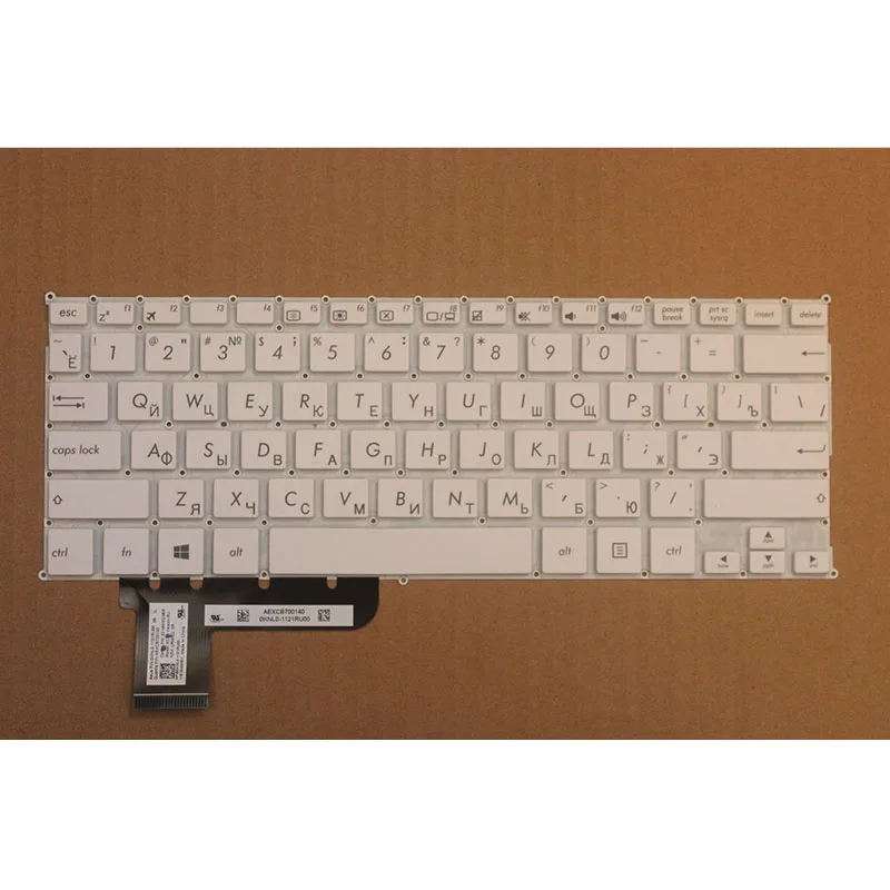 RU новая клавиатура для ASUS X201 X201E S200 S200E x202e Q200 Q200E Русский Клавиатура ноутбука - Цвет: Белый