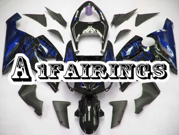 

Black Blue Flames Hulls For Kawasaki ZX-6R 2005 2006 636 Ninja ABS Injection Plastic Fairing Sportbike Cowlings Panels