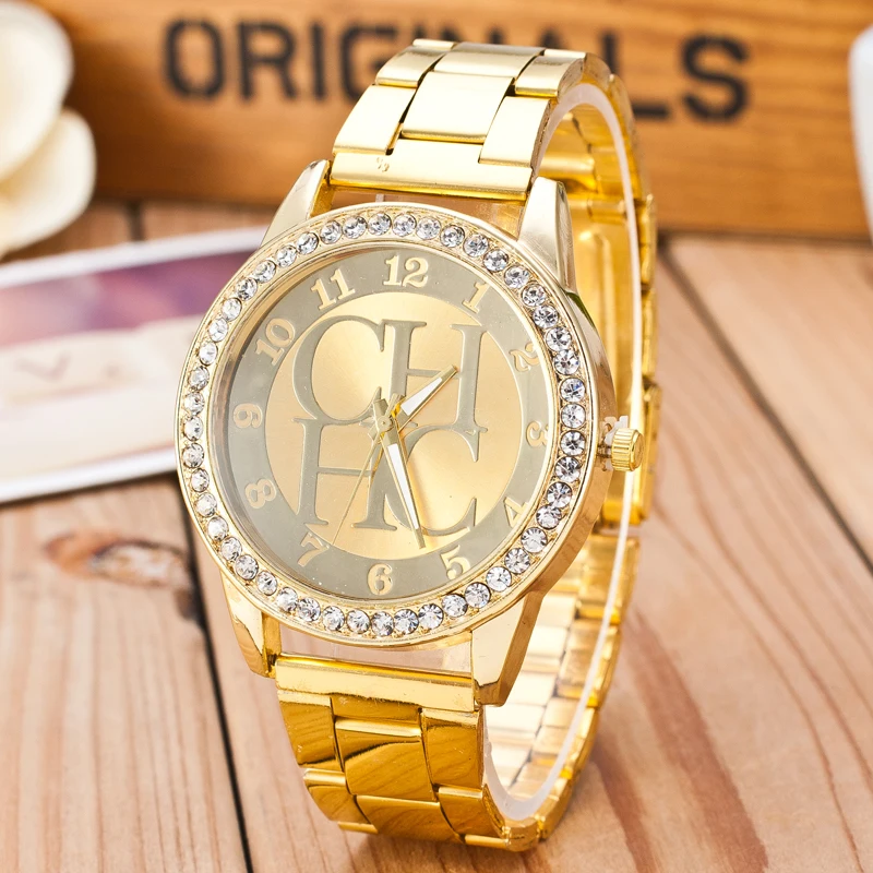 

2017 New Watches Women Fashion Quartz Watch Ladies Watches Luxury Crystal Gold Stainless Steel Wristwatches Relogio Feminino Hot