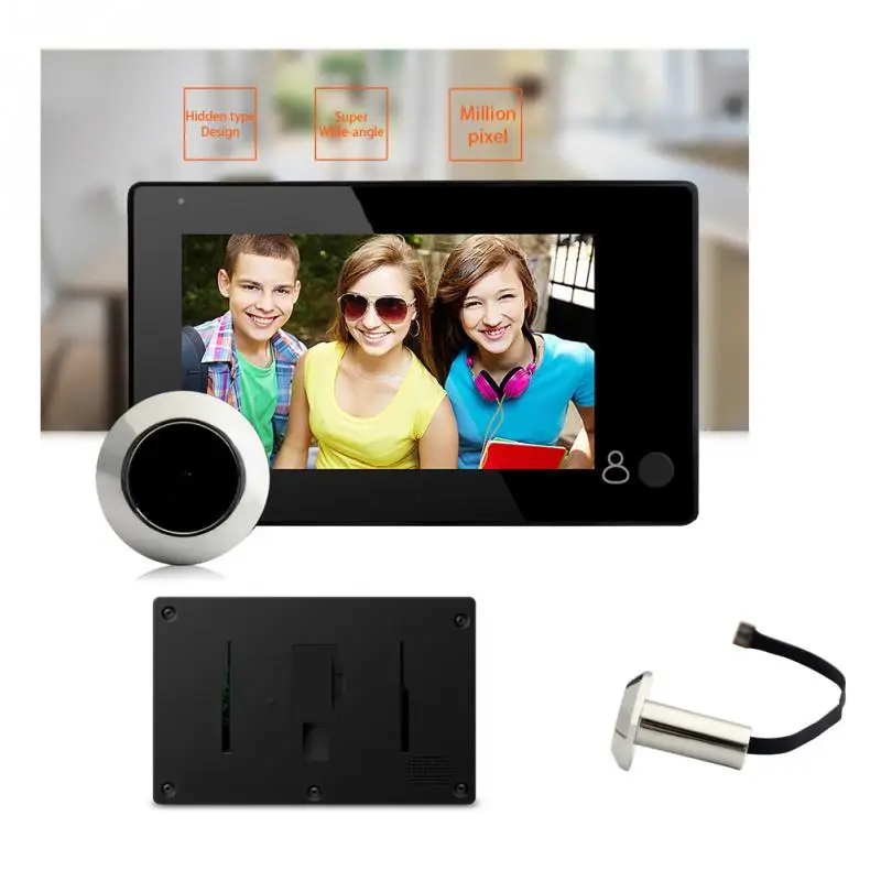 

Home Smart Wireless Doorbell Security Door Visual Electronic Cat Eyes 4.3 "TFT Color Screen Indoor Main Engine