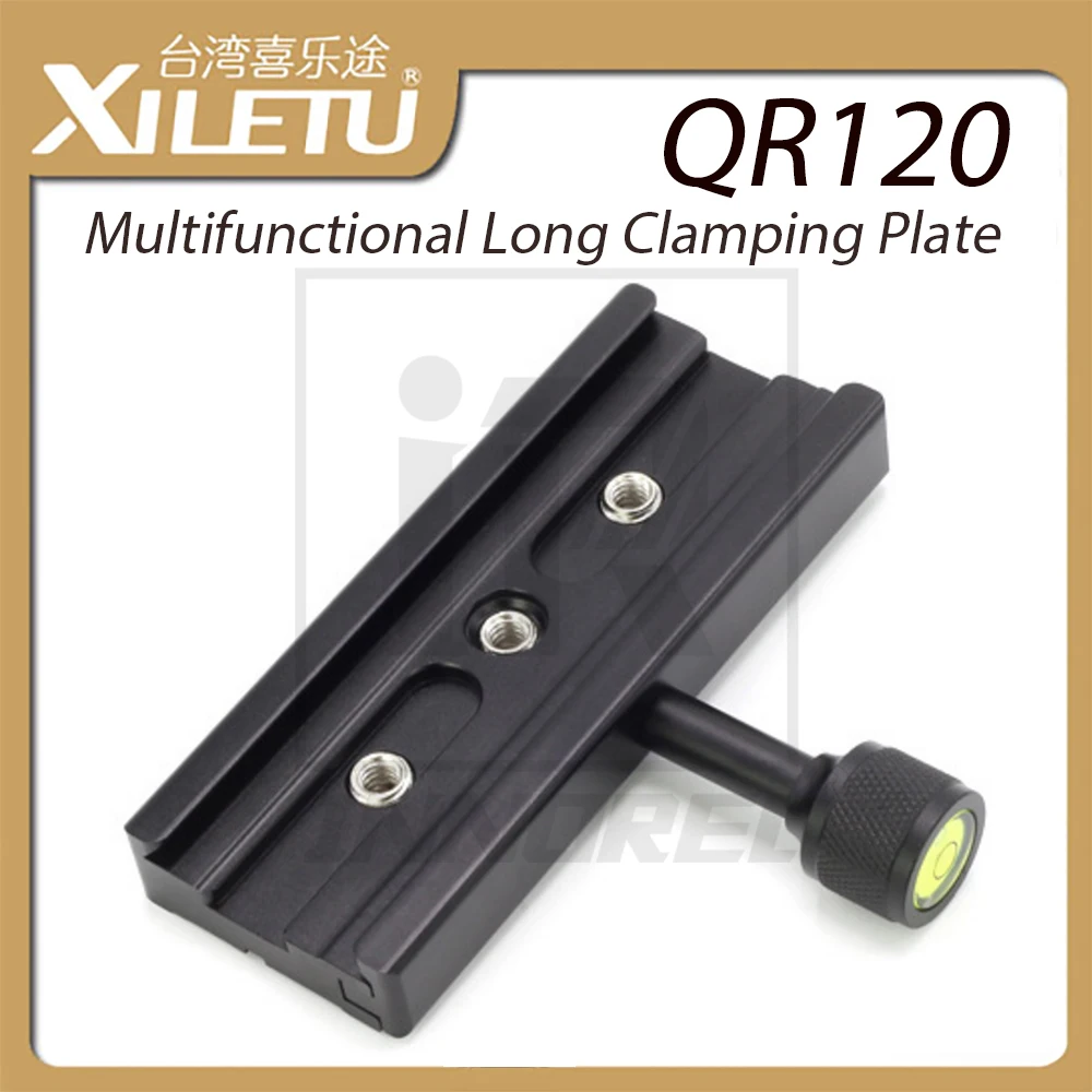 

XILETU QR120 Multifunctional Long Clamping Plate 120mm 1/4" to 3/8" Adapter Aluminum Alloy Arca-Swiss Tripod Camera Accessories