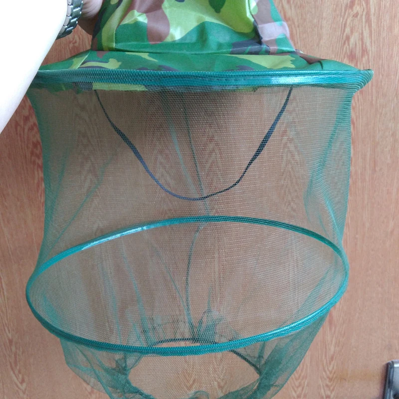 

Fisher Camouflage Fishing Hat Insects Mosquito Repellent Net Cap Mesh Fishing Cap Outdoor Sunshade Full Neck Head Coverage