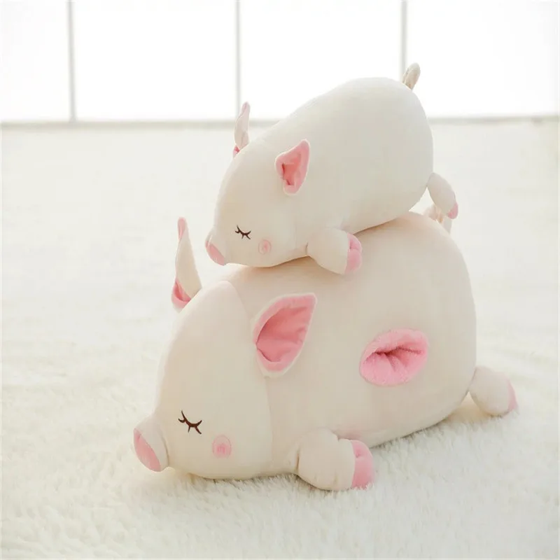 80CM Lovely Sleeping Pig Plush Toy Stuffed Soft Animal Toy Doll for