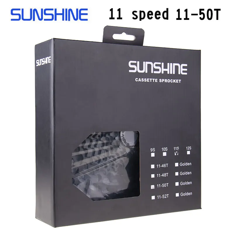 SUNSHNE MTB 11 скоростей 11-50 т кассета 365 г Сверхлегкий велосипед свободного хода 11 Т Запчасти для велосипеда горный для Shimano M9000 M8000 M7000