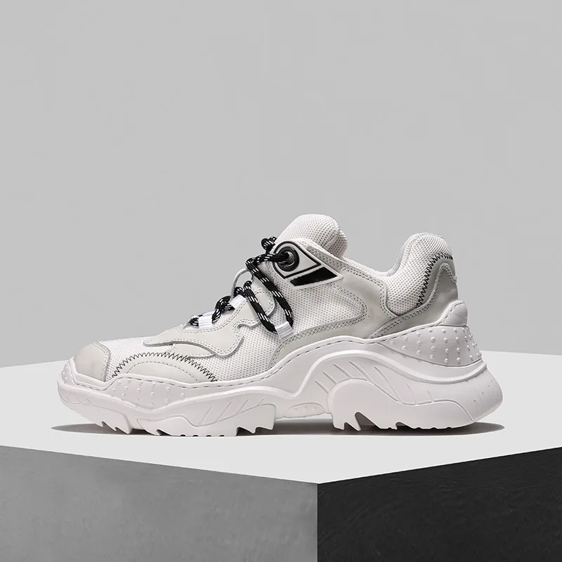 Mann Wohnungen Spitze Sommer Seak Owen Höhe Zunehmende Luxus gelb up Männer Trainer weiß Schwarzes Turnschuhe Weiße Casual Schuhe Frühling z187X8n