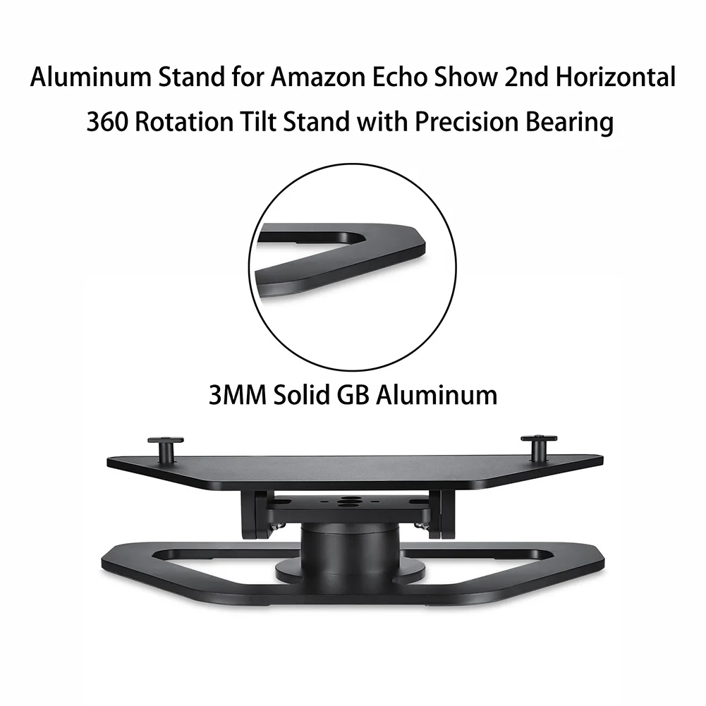Bracket Stand Aluminum Alloy 360 Degree Rotation Adjustable for Echo Show 2nd Generation WIF66