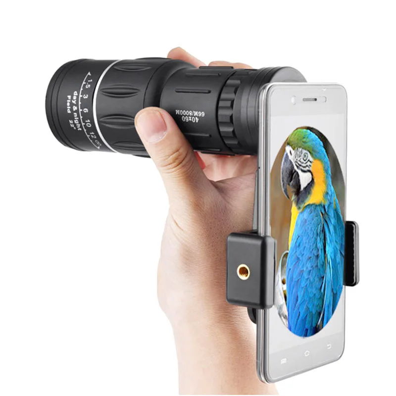 

Portable Telescope 40x60 Military HD Professional Monocular Zoom Binoculars Night Hunting Optic Scope Big Vision Telescopio