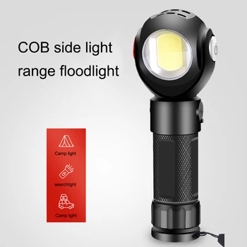 

Aluminum Alloy Flashlight Lighting With Magnet Waterproof Energy Saving Rechargeable 360 Rotation T6 Powerful LED Torch Light