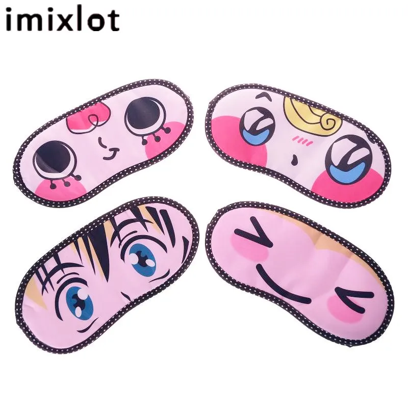 Imixlot Unisex Cartoon Eyeshade Funny Sleeping Eye Mask Cute Anti