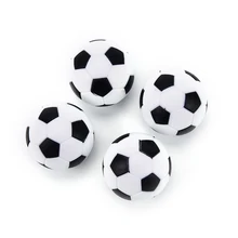 4 pièces noir et blanc haute qualité résine Baby-Foot Table de football balle bébé pied Fussball Spotrs cadeaux