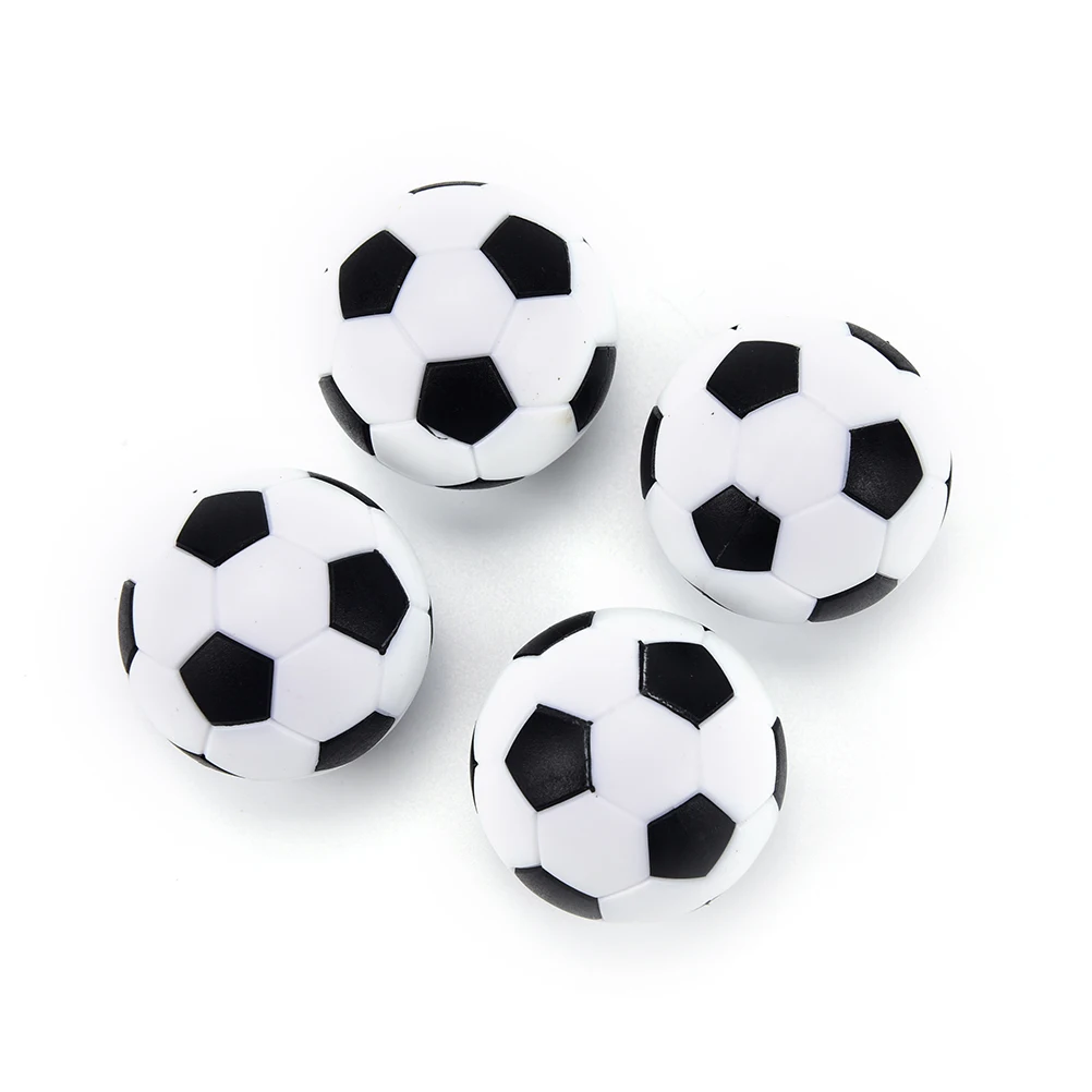 

4Pcs Black and White Environmentally Friendly Resin Foosball Table Soccer Table Ball Baby Foot Fussball Spotrs Gifts