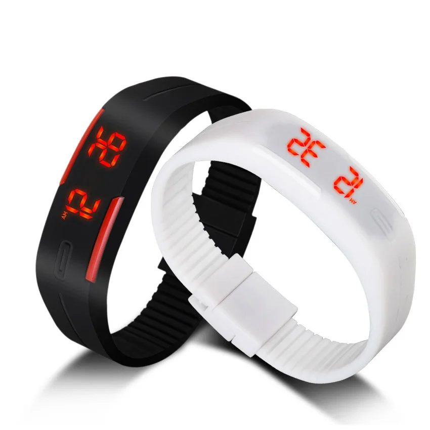 NEW Fashion Sport LED font b Watches b font Candy Color Silicone Rubber Touch Screen Digital