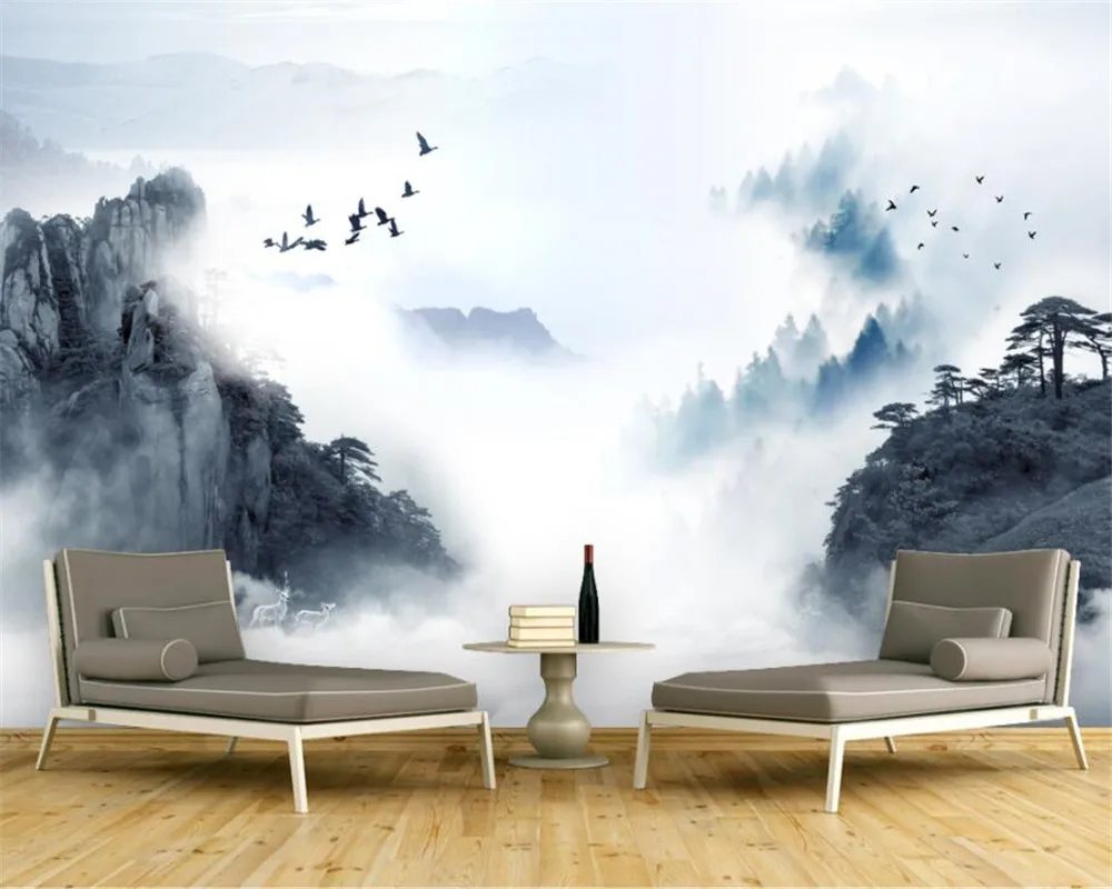 3D обои beibehang современные украшения для дома фотообои с китайскими чернилами