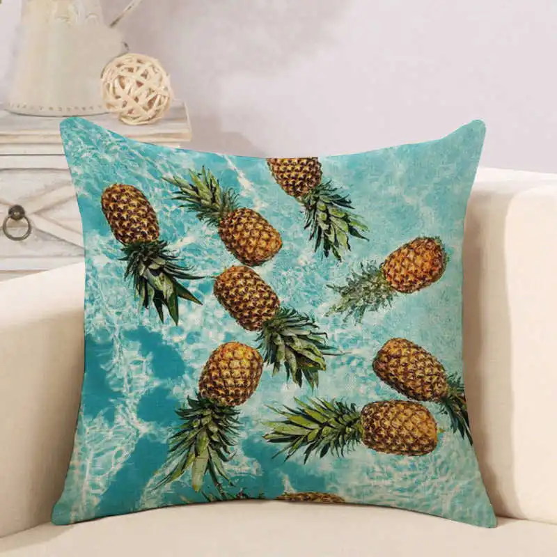 pillowcase pineapple linen cushion cover (2)