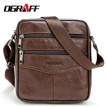 OGRAFF Männer messenger bags luxus echtem leder männer tasche designer hochwertigen umhängetasche lässig reißverschluss büro taschen für männer