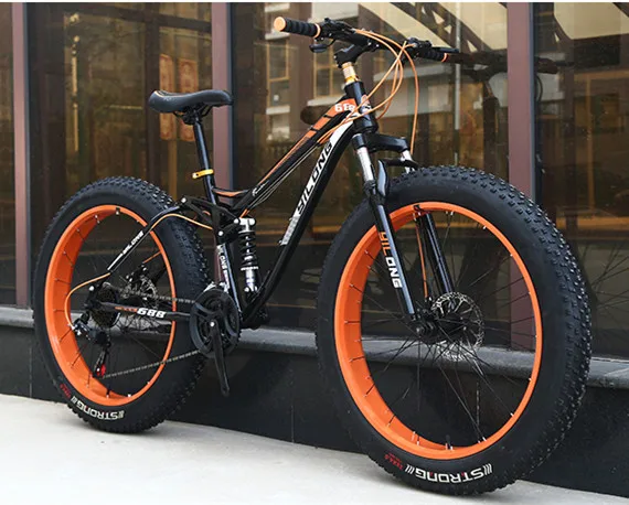 ビーチスノーモービルファットバイク可変速自転車フルサスペンション 