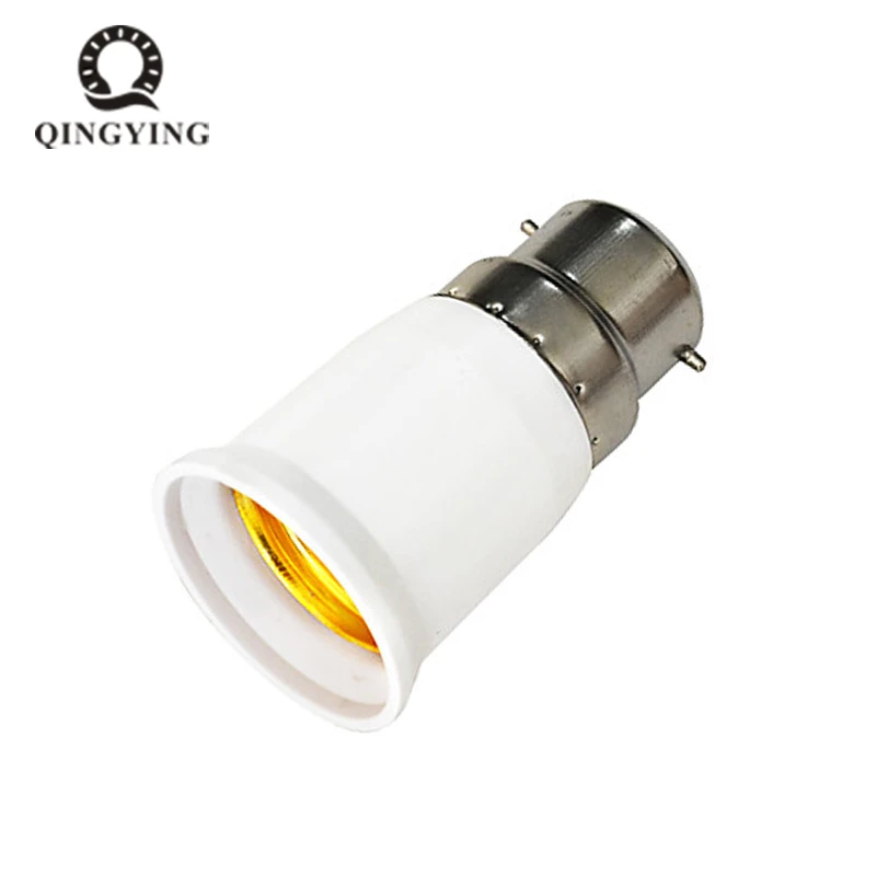 XIHALONG 1pcs B22 to E27 LED Lamp Base B22-E27 Bayonet Fireproof Holder Adapter Converter Socket