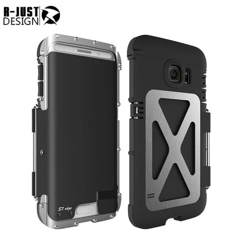 King Iron Man Stainlesssteel metal flip case for samsung galaxy s7 edge Iron Man ShockProof back